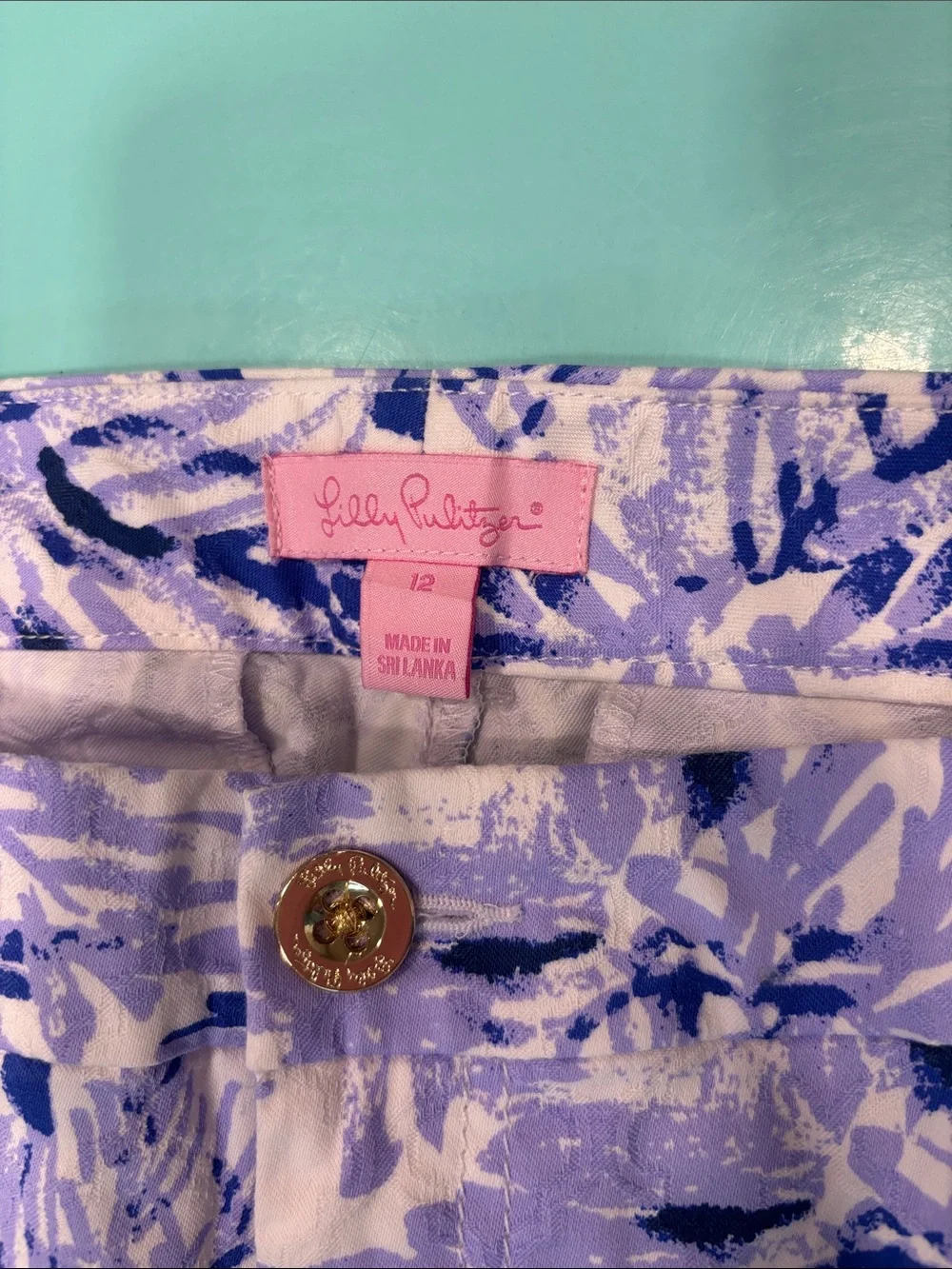 Lilly Pulitzer Lavender rock the dock print Kelly Pants - Picture 2 of 4